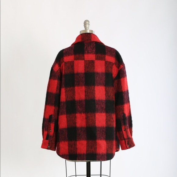 NWOT Banana Republic buffalo plaid wool coat S - Picture 7 of 7